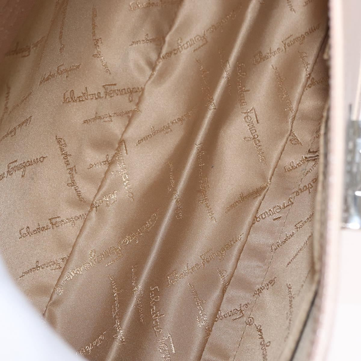 Salvatore Ferragamo Gancini Shoulder Bag Leather, PINK, LEATHER, Shoulder bag