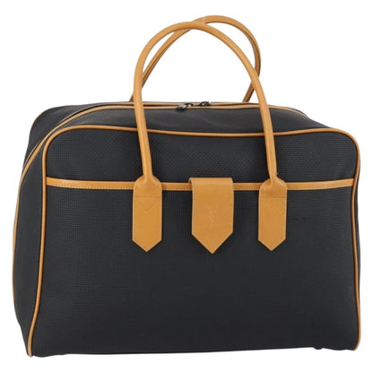 Saint Laurent Vintage Boston PVC Leather, BLACK, PVC, Travel bag