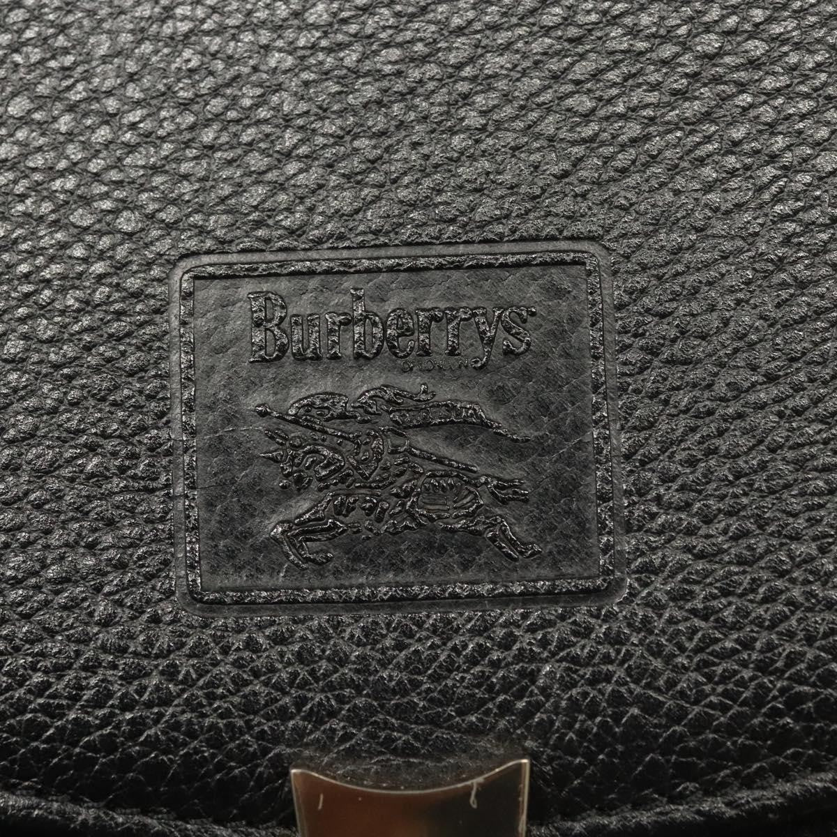 Burberry Vintage Handbag Leather, BLACK, LEATHER, Handbag