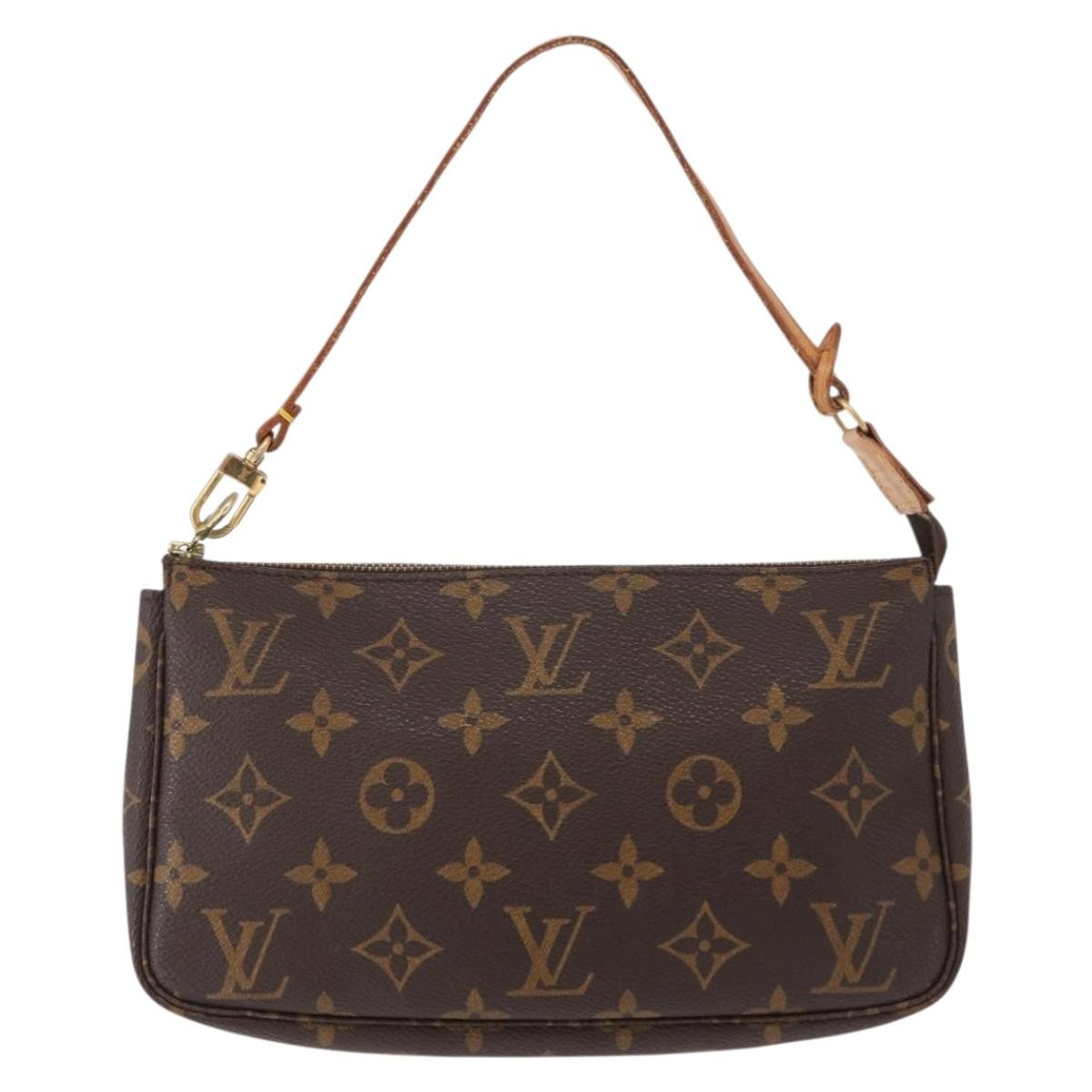 Louis Vuitton Pochette Accessoires Monogram Canvas, BROWN, CANVAS, Clutche & pouche