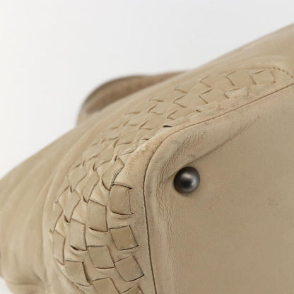 Bottega Veneta Intrecciato Handbag Leather, BEIGE, LEATHER, Handbag