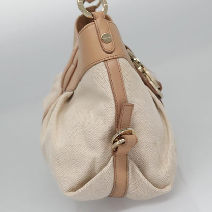 Bvlgari Chandra Hobo Canvas and Leather, BEIGE, CANVAS, Handbag