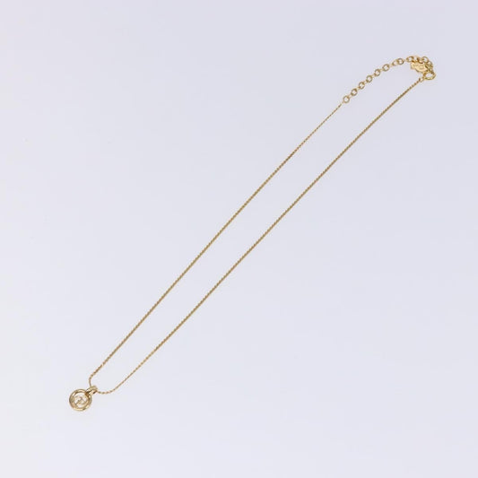 Christian Dior CD Round Pendant Necklace Metal, GOLD, METAL, Necklace