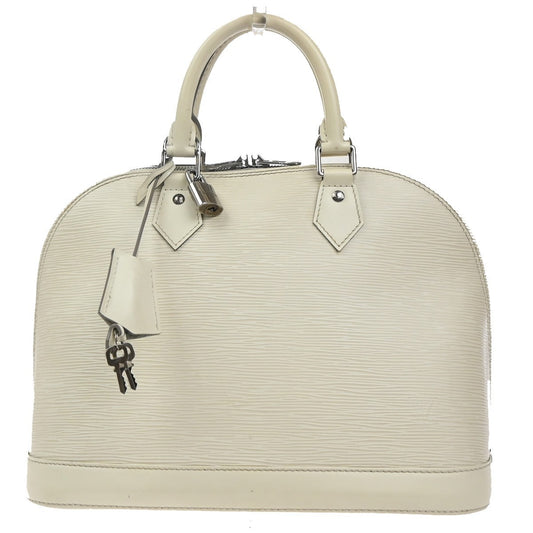 Louis Vuitton Alma Handbag Epi Leather, WHITE, LEATHER, Handbag