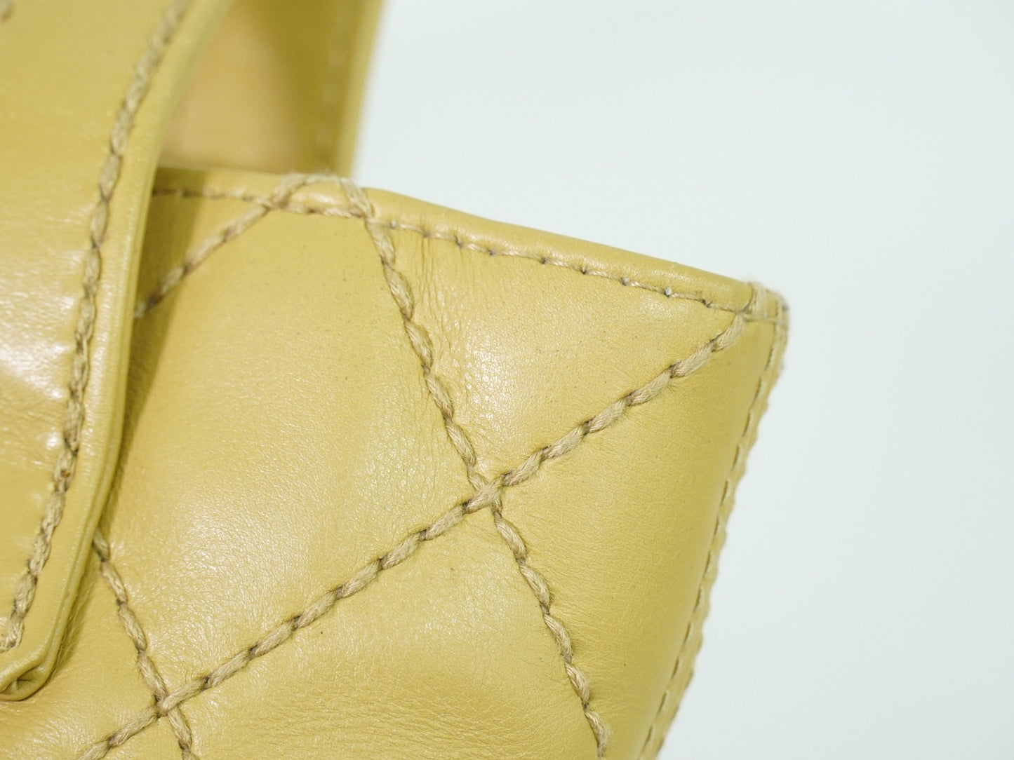 Chanel Surpique Tote Quilted Leather, BEIGE, LEATHER, Tote bag