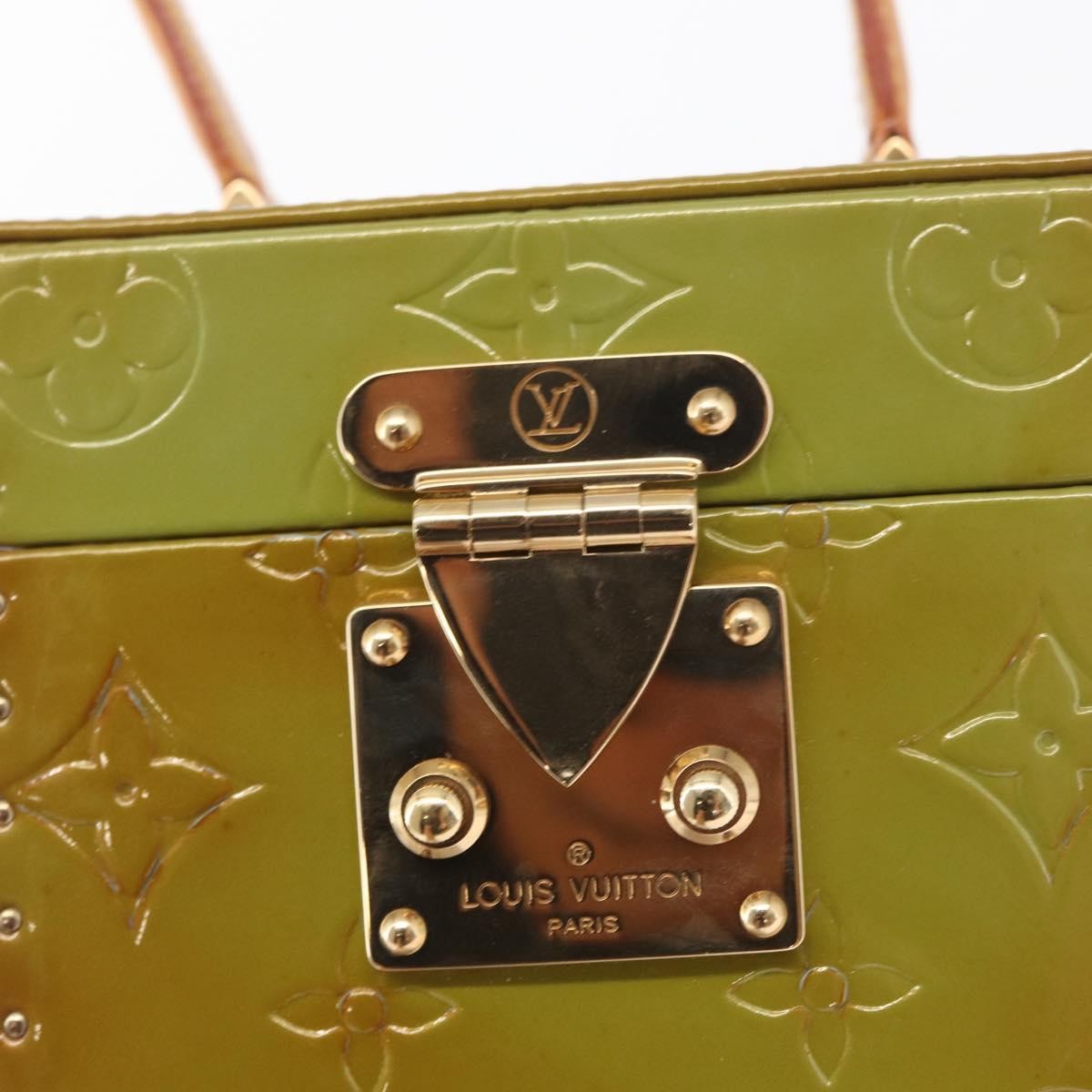 Louis Vuitton Bleecker Box Bag Monogram Vernis, Green, Patent Leather, Clutch