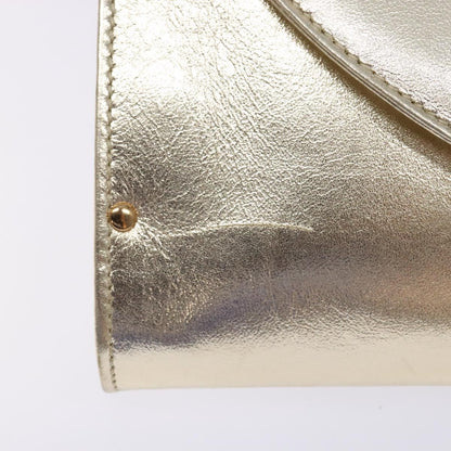 Salvatore Ferragamo Gancini Shoulder Bag Leather, GOLD, LEATHER, Shoulder bag