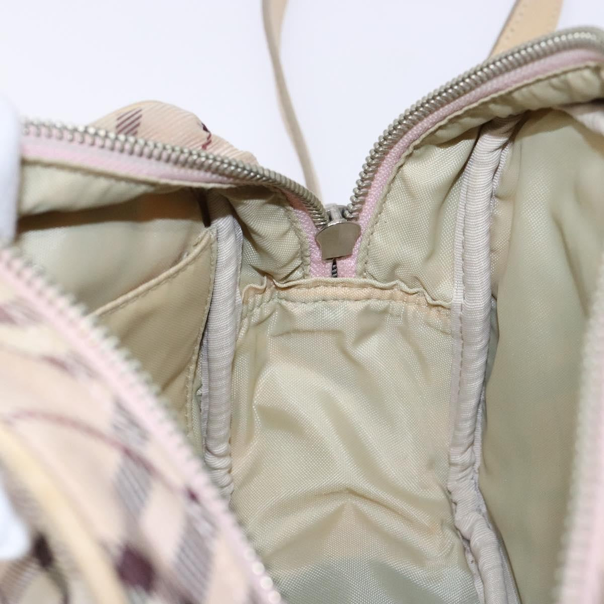 Burberry Nova Check Blue Label Nylon, PINK, NYLON, Shoulder bag