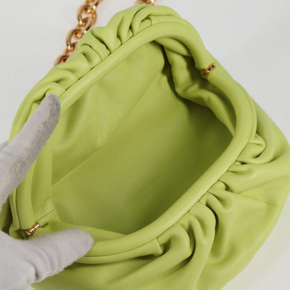 Bottega Veneta The Chain Pouch Leather, YELLOW, LEATHER, Clutche & pouche