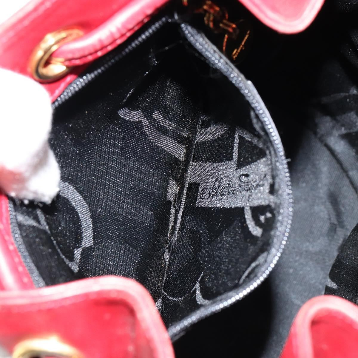 Salvatore Ferragamo Vala Shoulder Bag Leather, RED, LEATHER, Shoulder bag