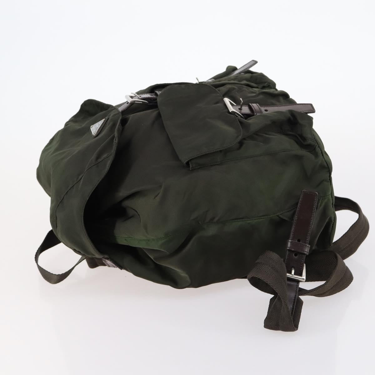 Prada Corsaire Backpack Embroidered Quilted Denim, KHAKI, NYLON, Backpack