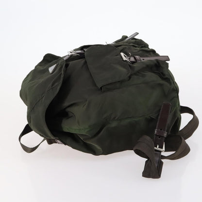 Prada Corsaire Backpack Embroidered Quilted Denim, KHAKI, NYLON, Backpack
