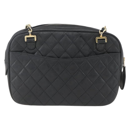 Chanel Vintage Camera Bag Quilted Leather, BLACK, LEATHER, Shoulder bag