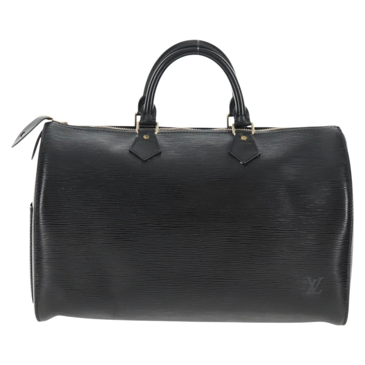 Louis Vuitton Speedy Handbag Epi Leather, BLACK, LEATHER, Handbag