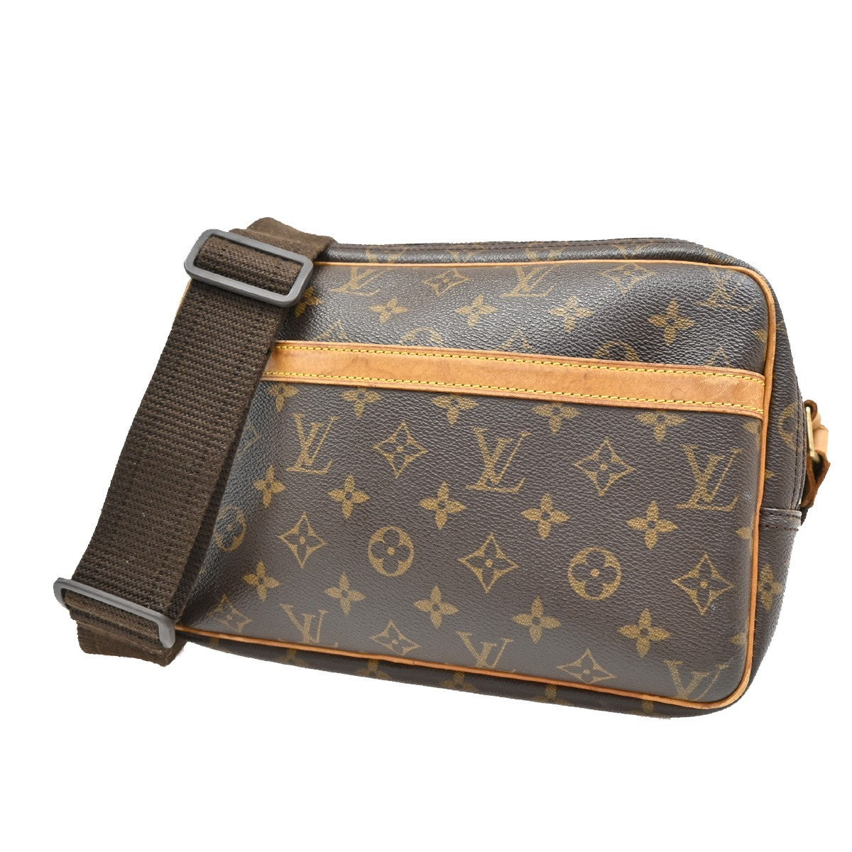 Louis Vuitton Reporter Bag Monogram Canvas, BROWN, CANVAS, Shoulder bag