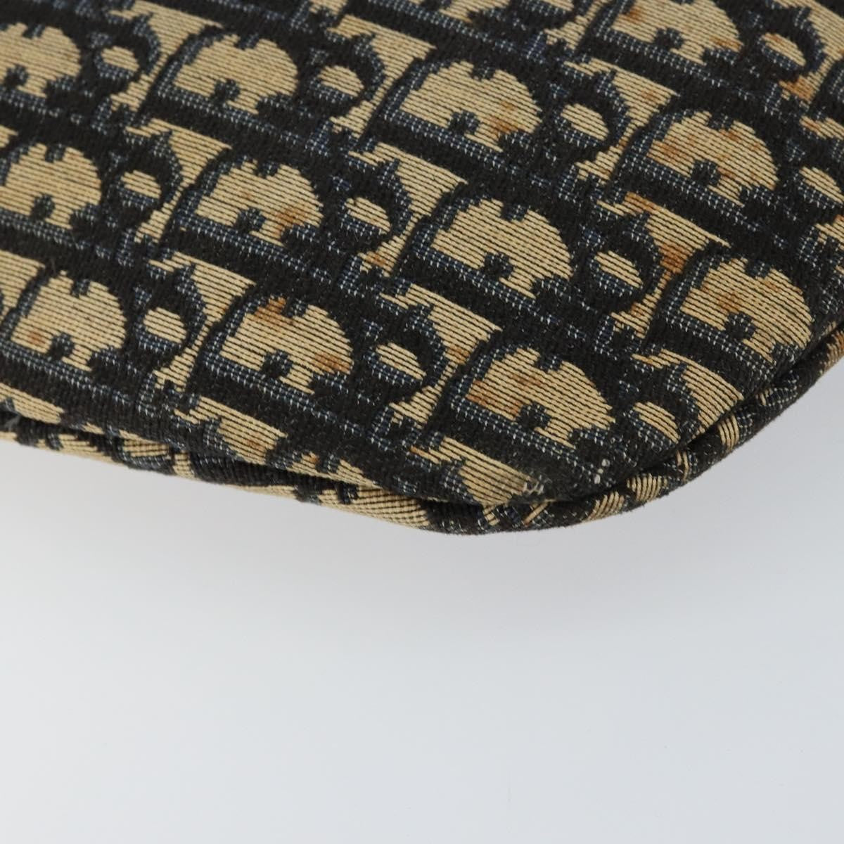 Christian Dior Vintage Trotter Shoulder Bag Canvas, NAVY, CANVAS, Shoulder bag