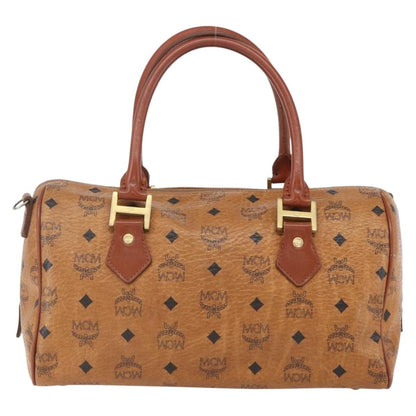 MCM Visetos logogramme Handbag Canvas and Leather, BROWN, CANVAS, Travel bag