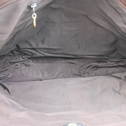 Chanel Vintage CC Tote Canvas with Leather, BEIGE, CANVAS, Tote bag