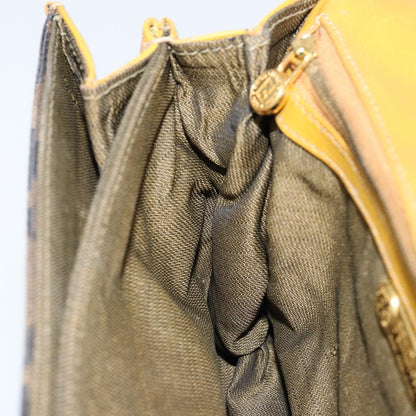 Fendi Vintage Tiger Print Shoulder Bag Canvas, GOLD, CANVAS, Shoulder bag