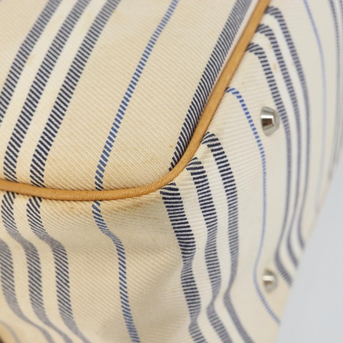 Burberry Vintage Handbag Canvas, WHITE, CANVAS, Handbag