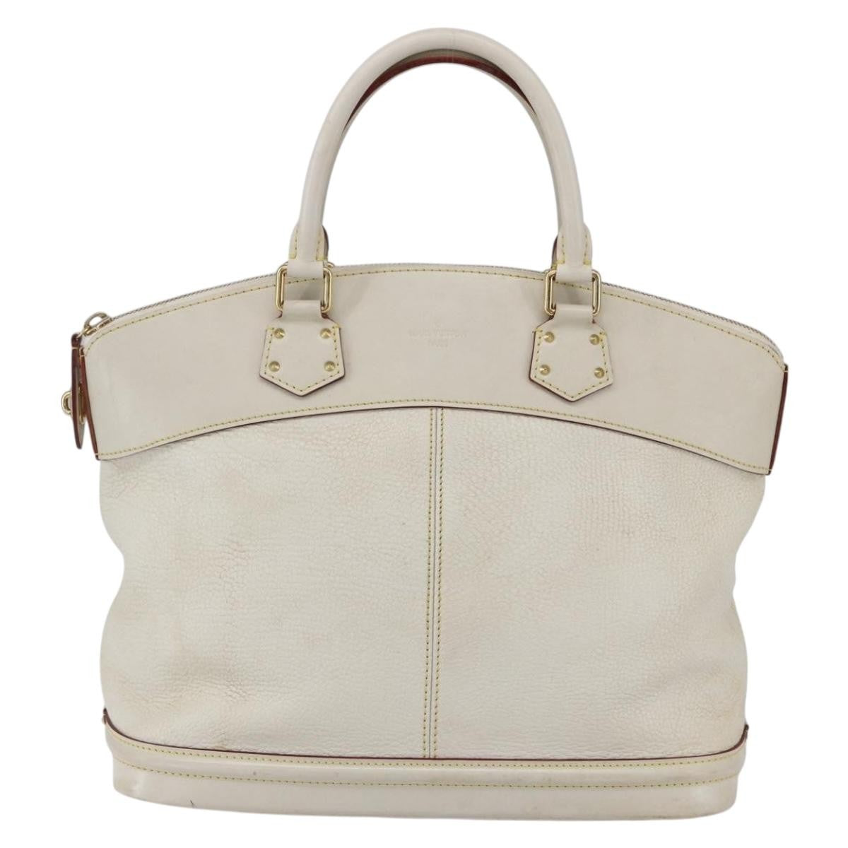 Louis Vuitton Suhali Lockit Handbag Leather, WHITE, LEATHER, Handbag
