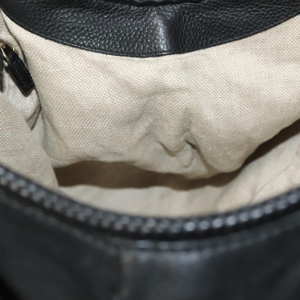 Gucci Marrakech Shoulder Bag Leather, BLACK, LEATHER, Tote bag