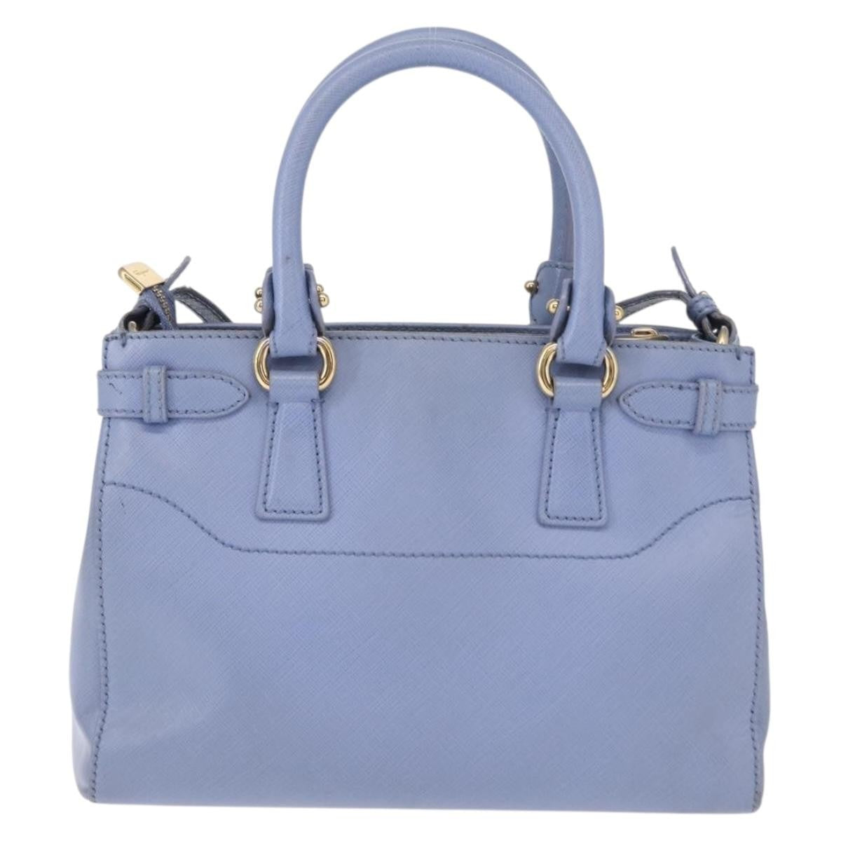 Salvatore Ferragamo Gancini Tote Leather, BLUE, LEATHER, Tote bag