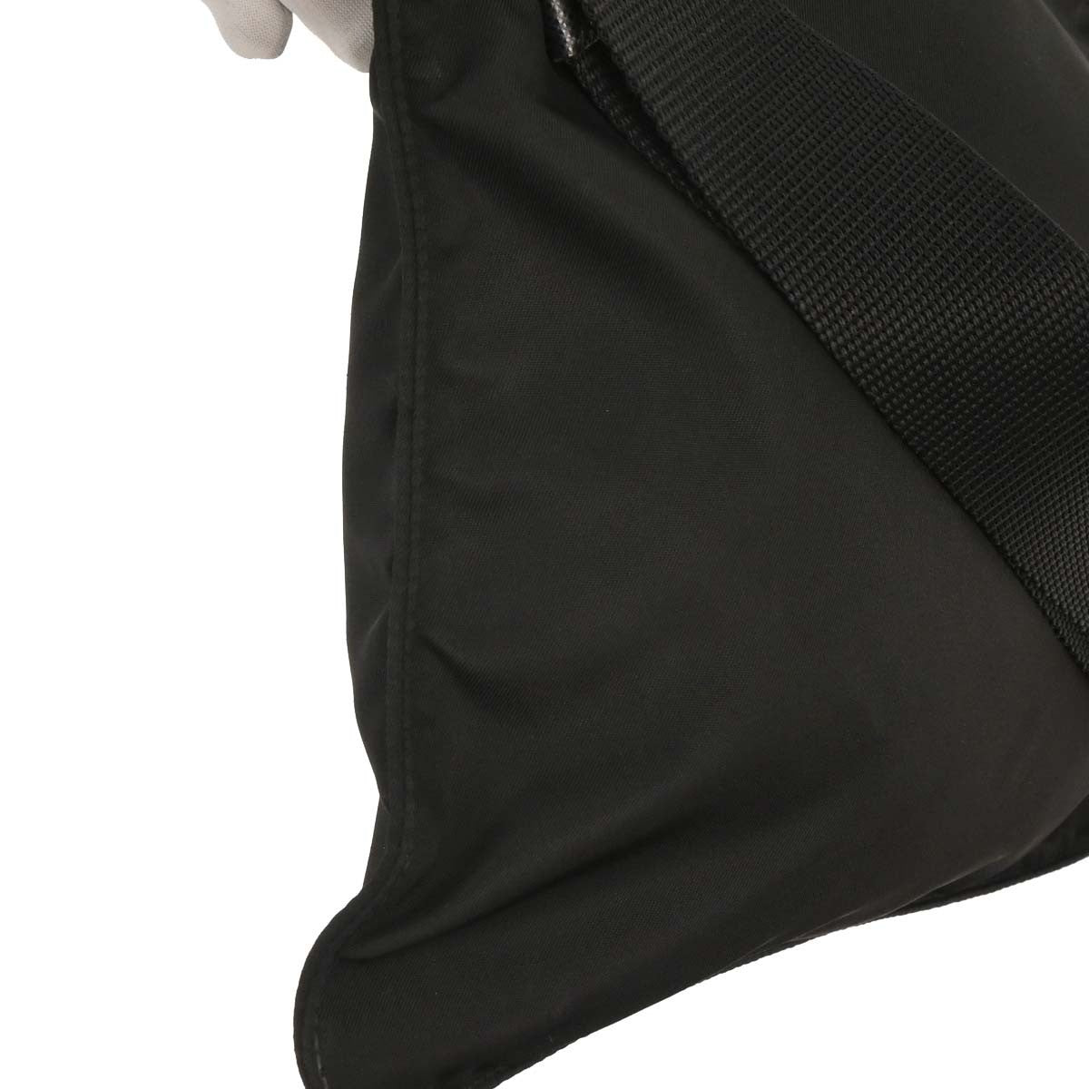 Prada Front Pocket Messenger Bag Tessuto, BLACK, NYLON, Shoulder bag