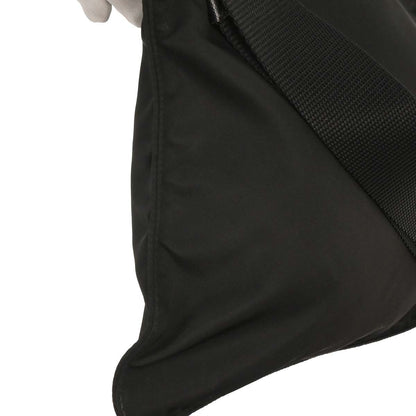 Prada Front Pocket Messenger Bag Tessuto, BLACK, NYLON, Shoulder bag