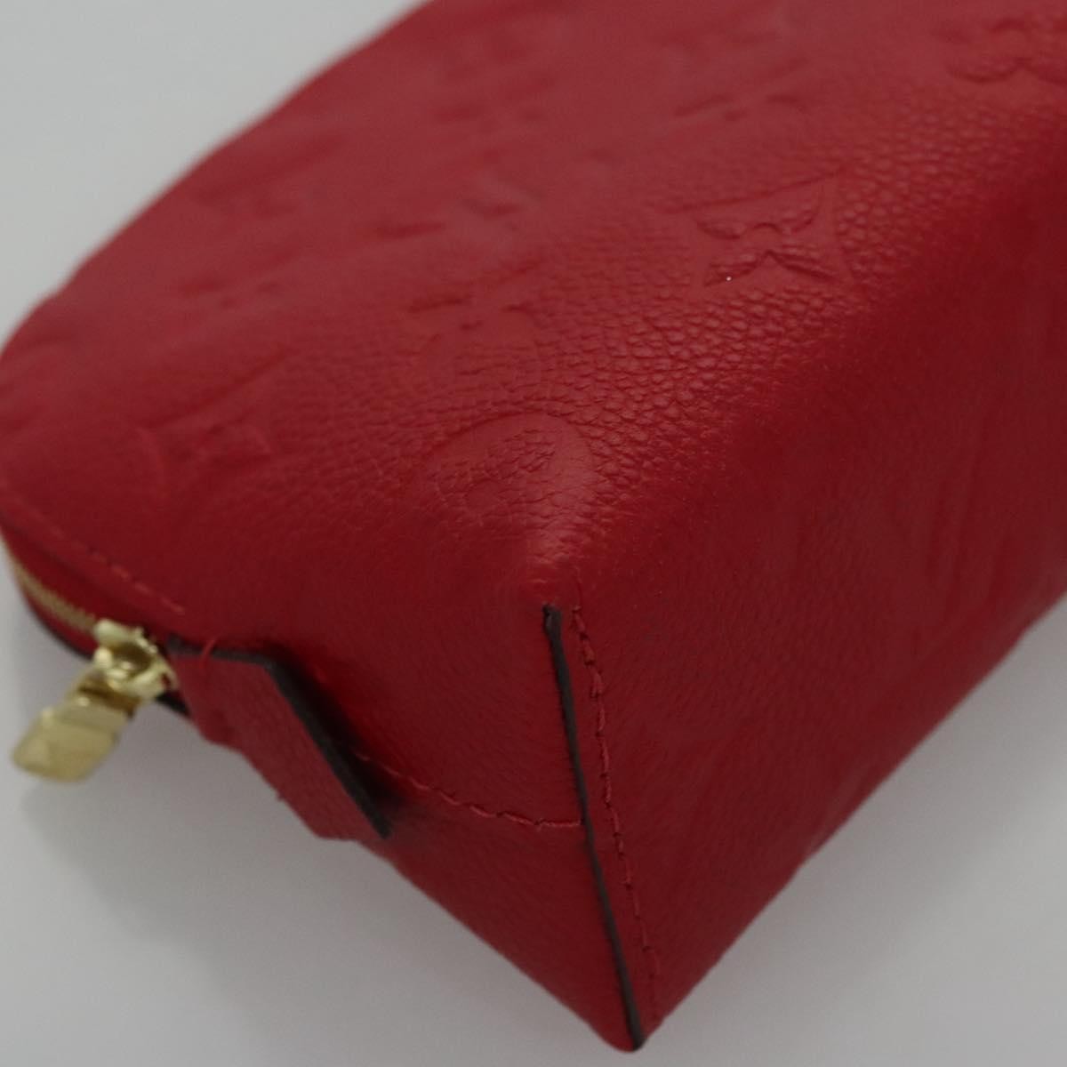 Louis Vuitton Cosmetic Pouch Monogram Empreinte Leather, RED, LEATHER, Toiletry Case