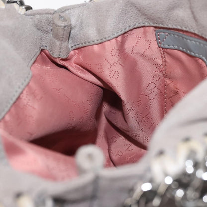 Stella McCartney Falabella Fold Over Crossbody Bag Suede, GRAY, SUEDE, Crossbody bag