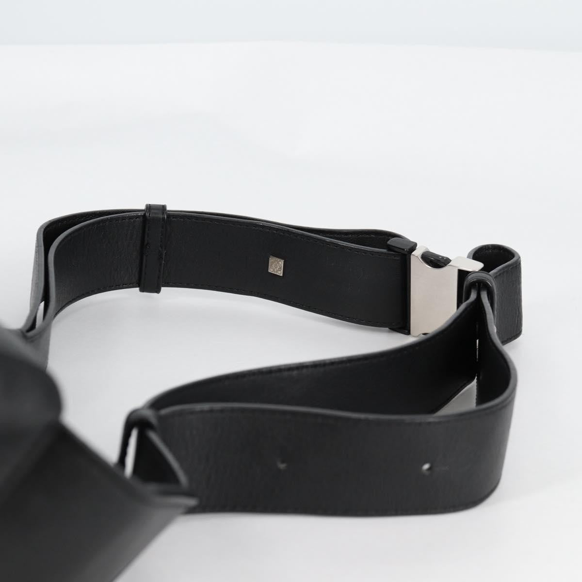 Loewe Puzzle Bumbag Leather, BLACK, LEATHER, Travel bag