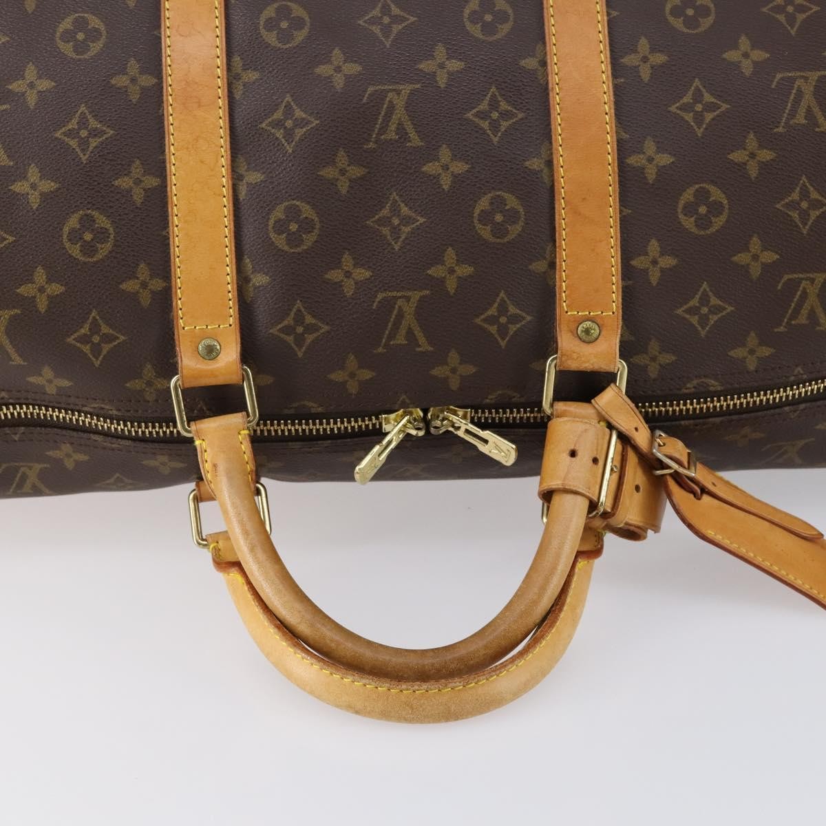 Louis Vuitton Keepall Bandouliere Bag Monogram Canvas, BROWN, CANVAS, Travel bag