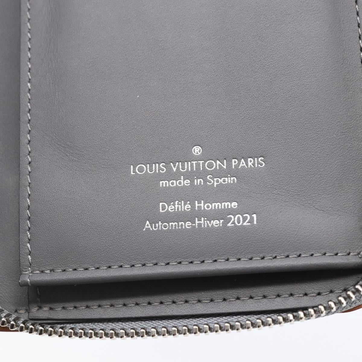 Louis Vuitton Zippy wallet vertical Monogram mirror, SILVER, CANVAS, Wallets