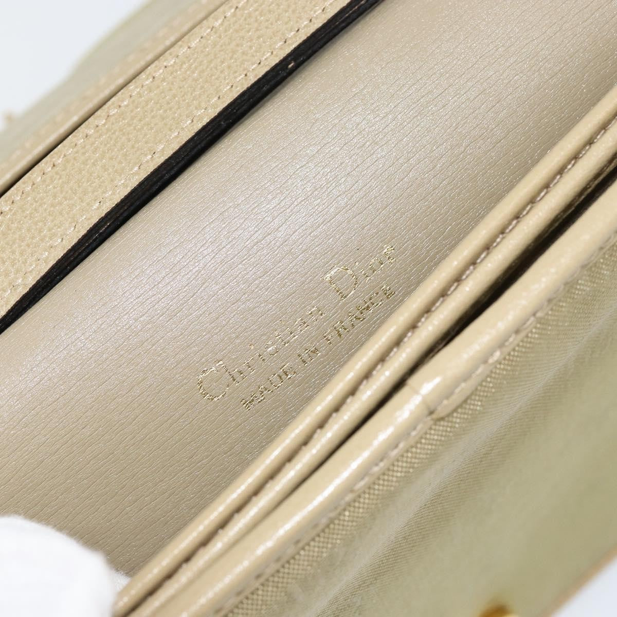 Christian Dior Vintage Shoulder Bag Leather, BEIGE, LEATHER, Shoulder bag