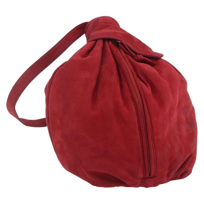 Loewe Anagram Shoulder Bag Suede, RED, SUEDE, Shoulder bag