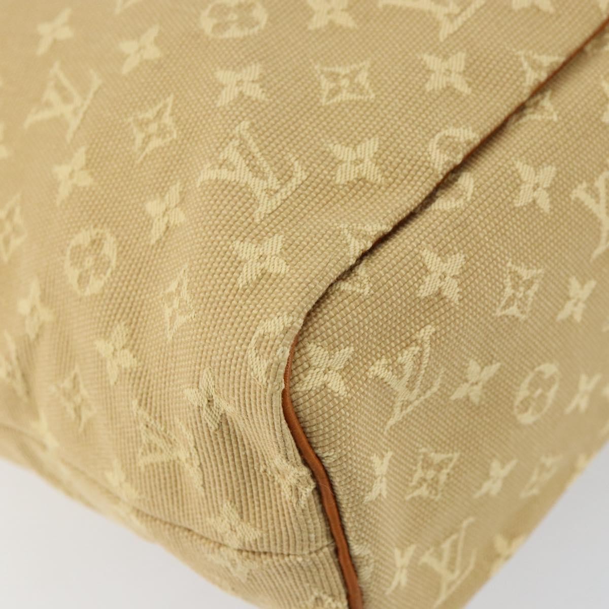Louis Vuitton Lucille Handbag Mini Lin, BEIGE, CANVAS, Tote bag