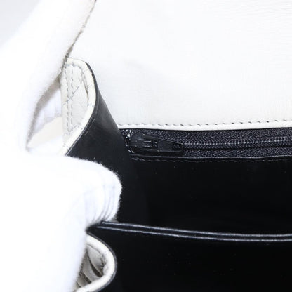 Bally Vintage Handbag Quilted Leather, WHITE, LEATHER, Handbag