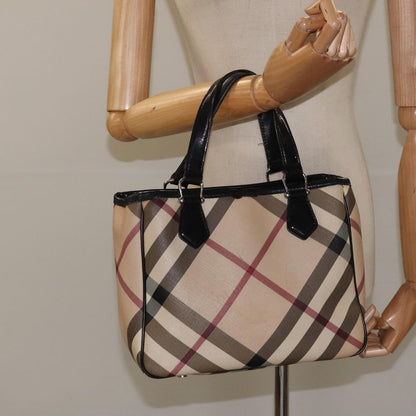 Burberry Nova Check Handbag Nova Check Canvas, BEIGE, CANVAS, Handbag