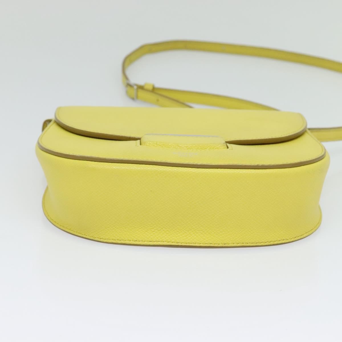 Celine Trotteur Crossbody Bag Grainy Leather, YELLOW, LEATHER, Crossbody bag
