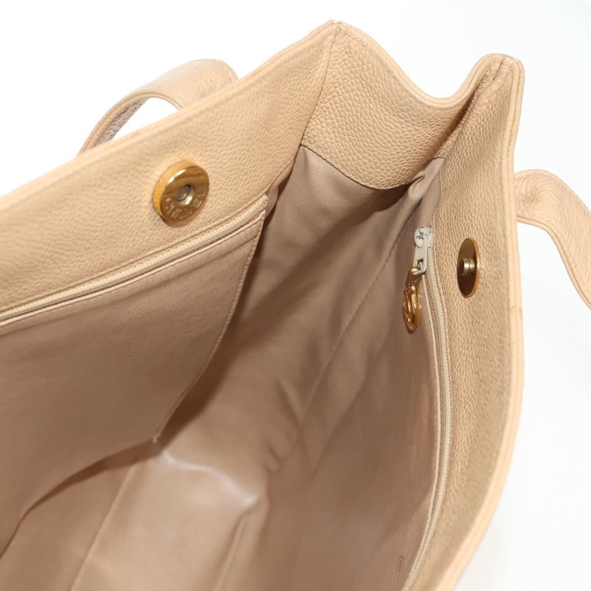 Chanel Coco Mark Leather, BEIGE, LEATHER, Handbag