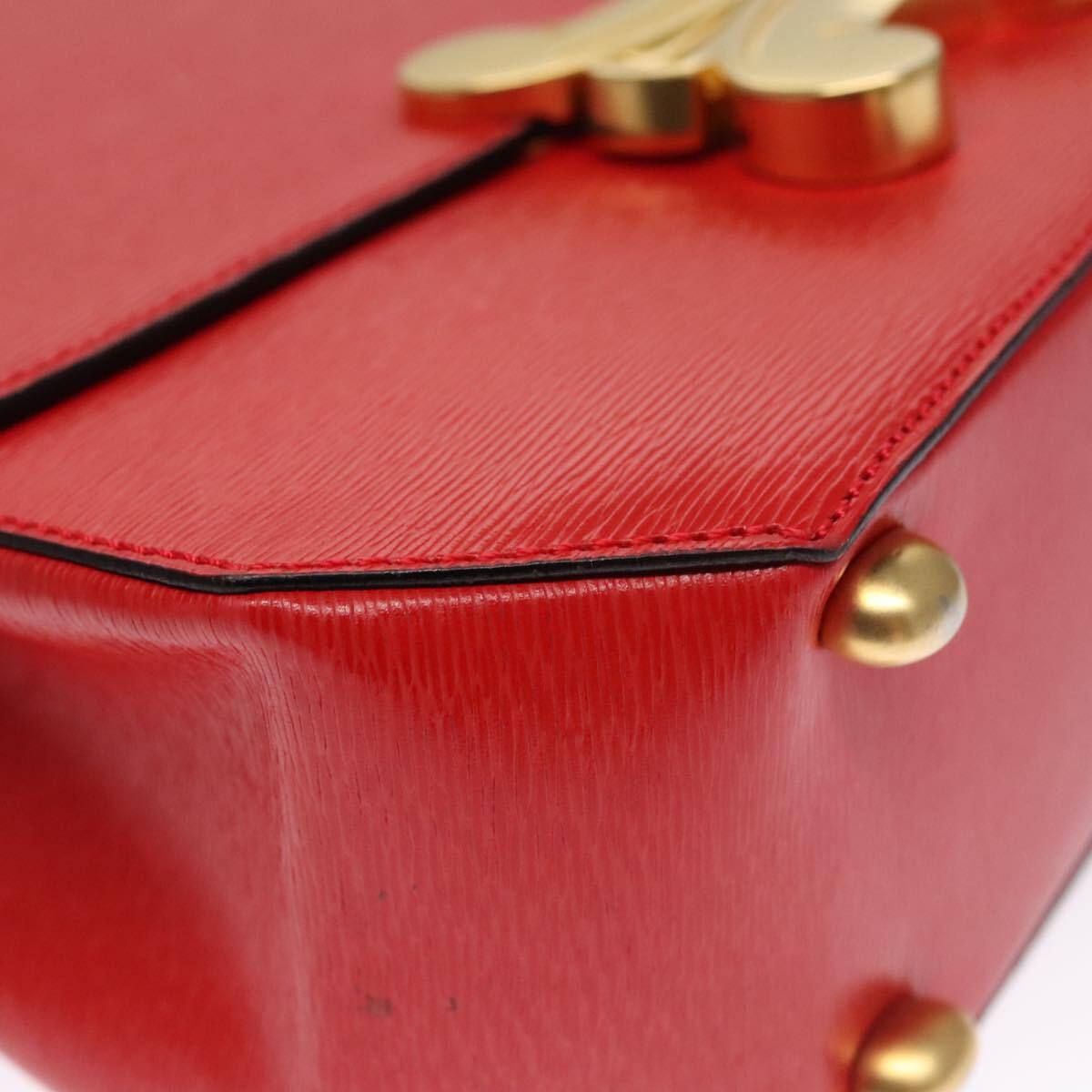 Celine Cuir Triomphe Bag Leather, RED, LEATHER, Handbag