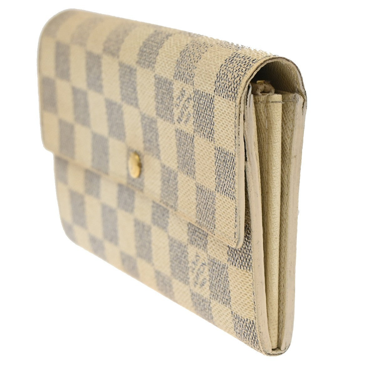 Louis Vuitton Vintage Sarah Wallet Damier, WHITE, CANVAS, Wallets
