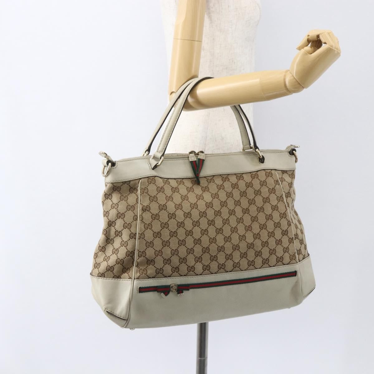 Gucci Mayfair Convertible Tote GG Canvas, BEIGE, CANVAS, Tote bag
