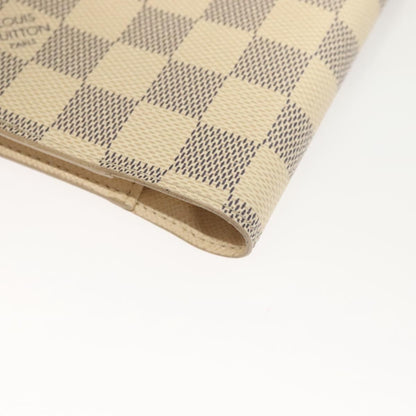 Louis Vuitton Agenda Cover Damier Azur, WHITE, CANVAS, Tech accessory