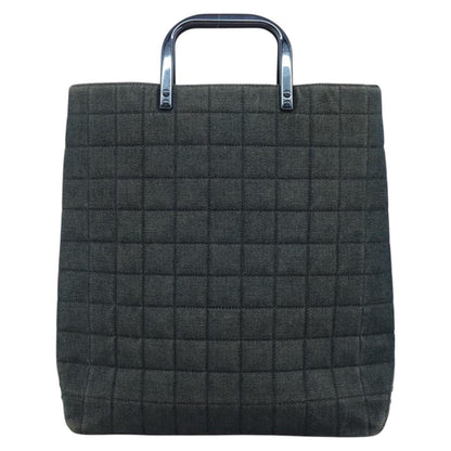 Chanel Chocolate Bar Tote Quilted Canvas, BLUE, CANVAS, Tote bag