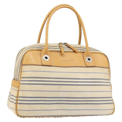 Burberry Vintage Handbag Canvas, WHITE, CANVAS, Handbag