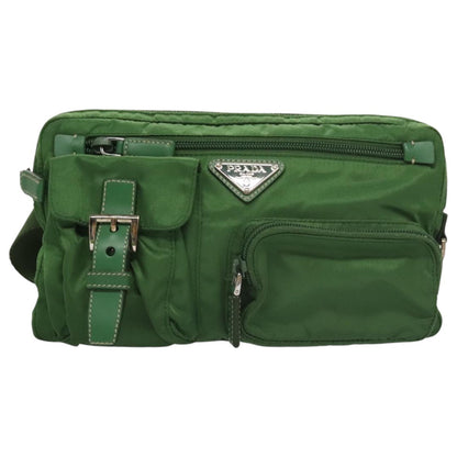 Prada Multi Pocket Zip Waist Bag Tessuto, GREEN, NYLON, Bag