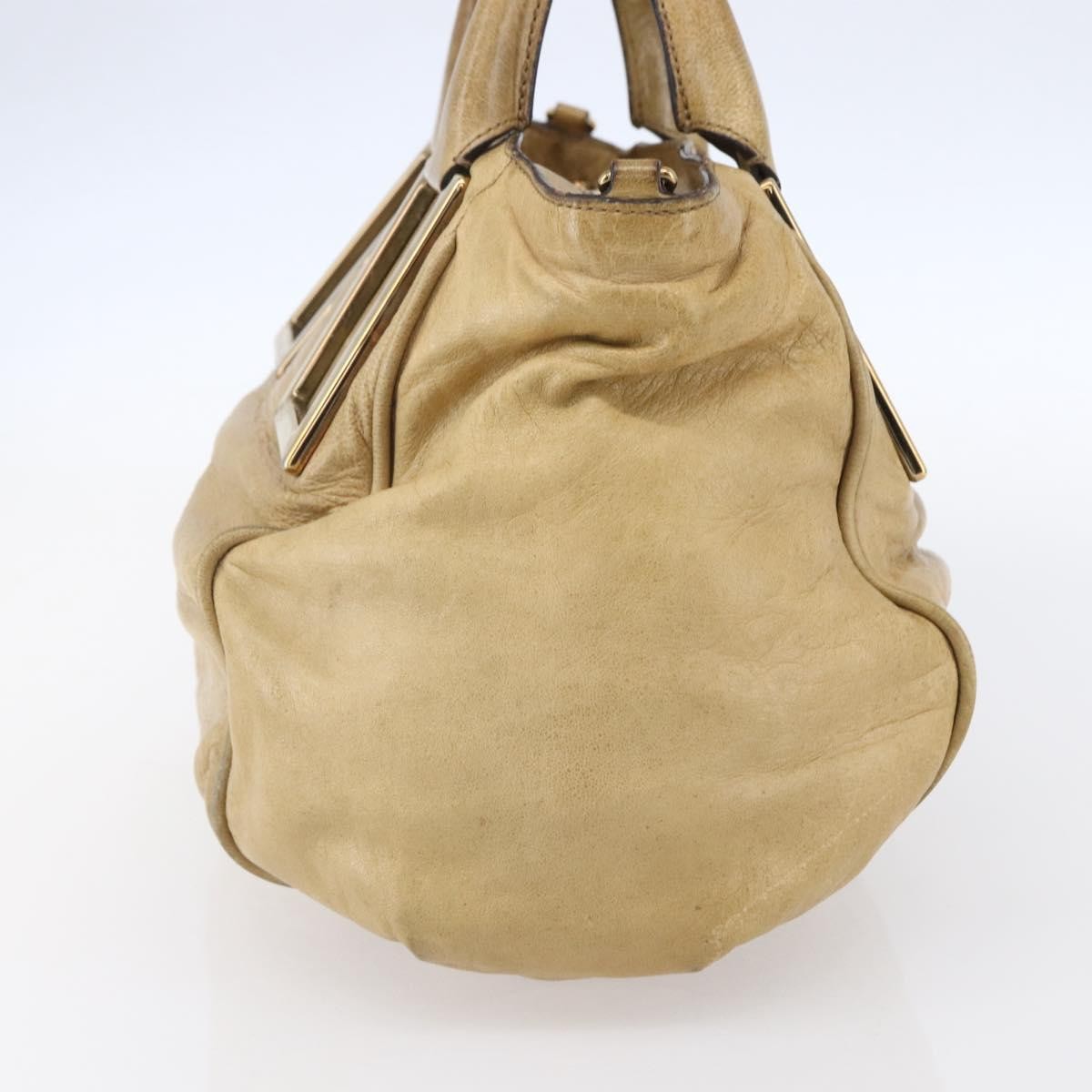 Chloe Ethel Handbag Leather, BEIGE, LEATHER, Handbag