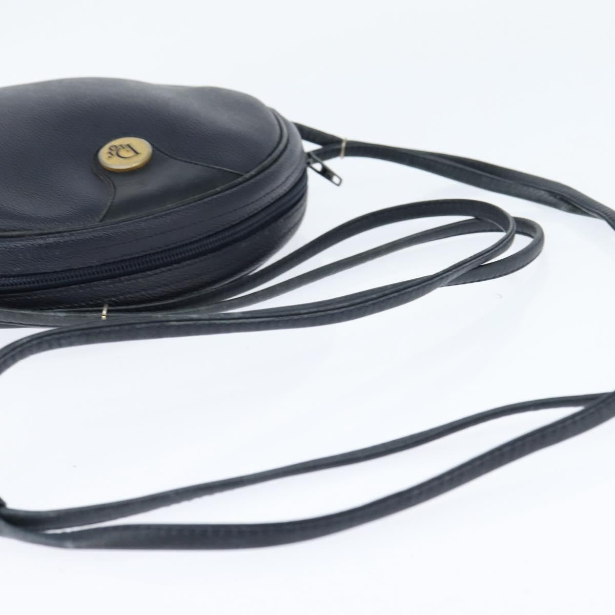 Christian Dior Vintage Honeycomb Shoulder Bag Canvas and Leather, NAVY, PVC, Shoulder bag